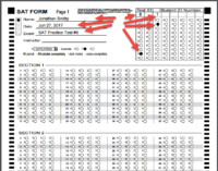 SAT answer sheet prefilled – BubbleScan