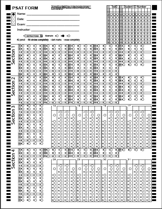 Bubble Sheet Printable